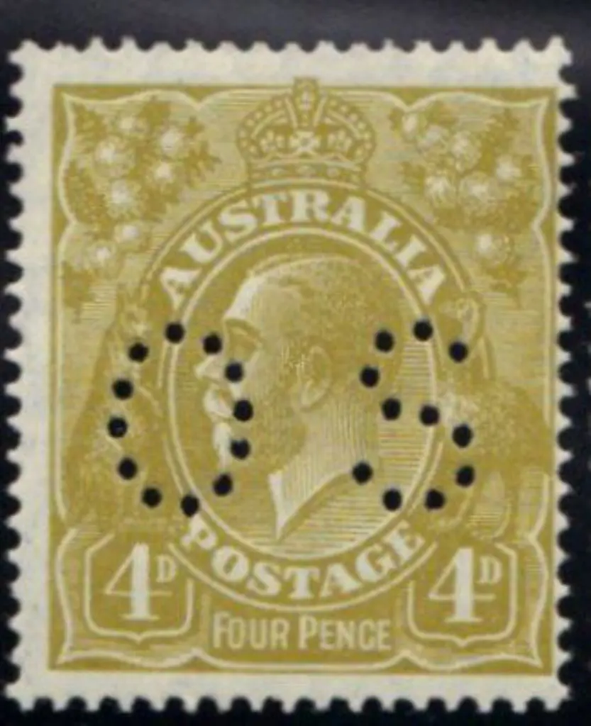 1926 4d olive small mult wmk perf. 14 perfined ... Image 1++