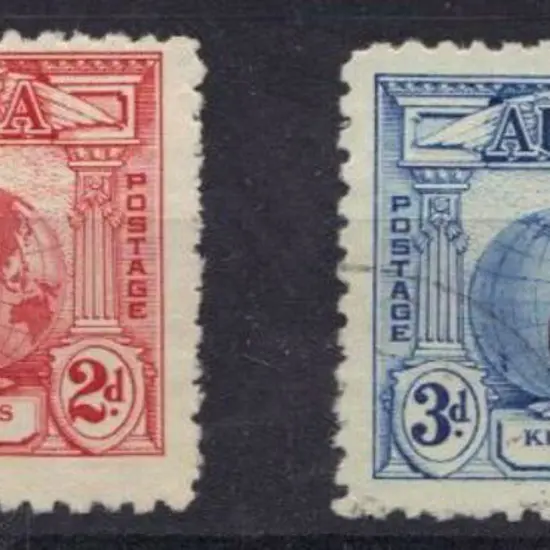1931 2d & 3d Kingsford Smith ovptd OS & CTO. One ...
