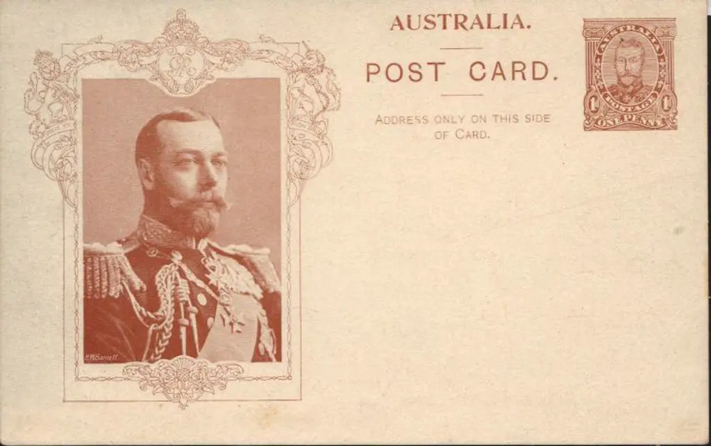 1911 1d Full Face 1d Coronation Card in chestnut ... Image 1++