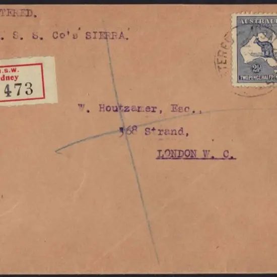 1916 (15th Nov) Registered combination cover ...