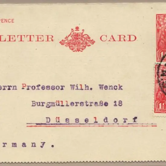 1928 (11th April) 1½d KGV red Letter Card with ...