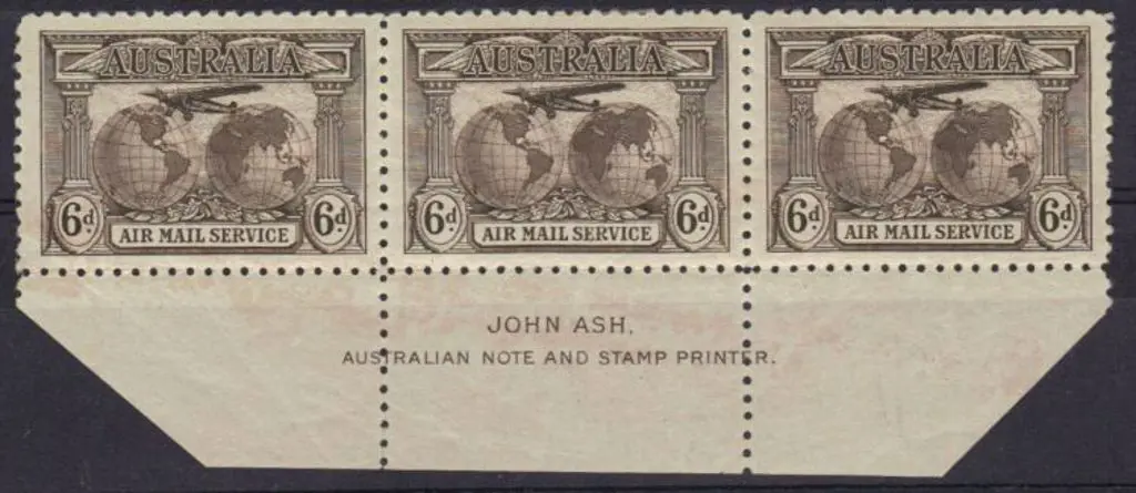 1931 6d Kingsford Smith Airmail in John Ash ... Image 1++