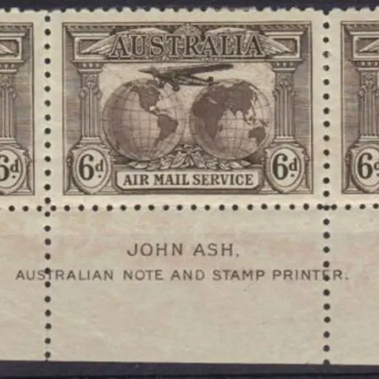 1931 6d Kingsford Smith Airmail in John Ash ...