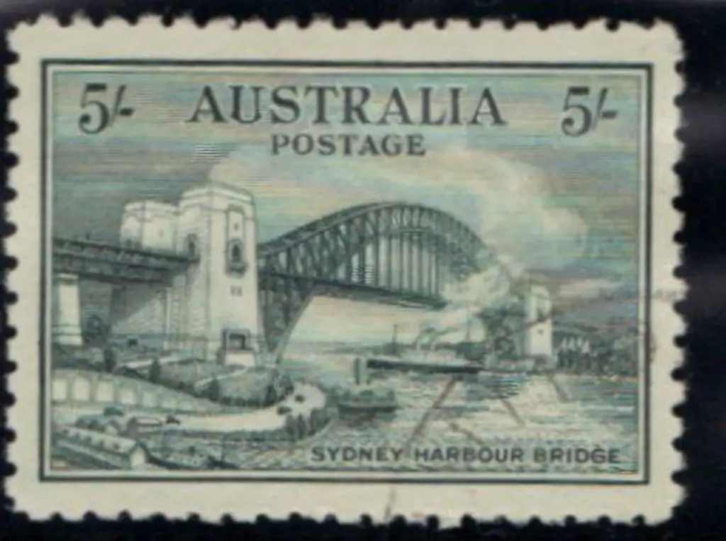 1932 5/- Sydney Harbour Bridge. F/U & well ... Image 1++