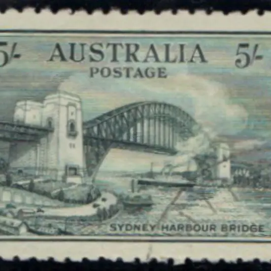 1932 5/- Sydney Harbour Bridge. F/U & well ...