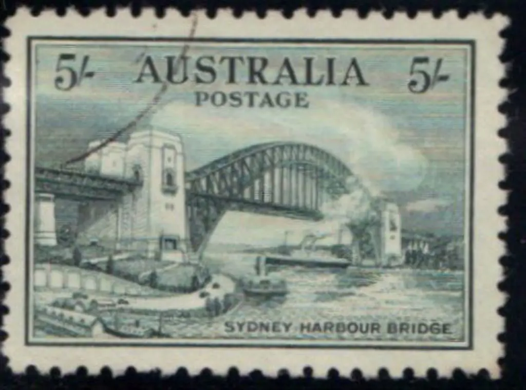 1932 5/- Sydney Harbour Bridge. Well centred & ... Image 1++
