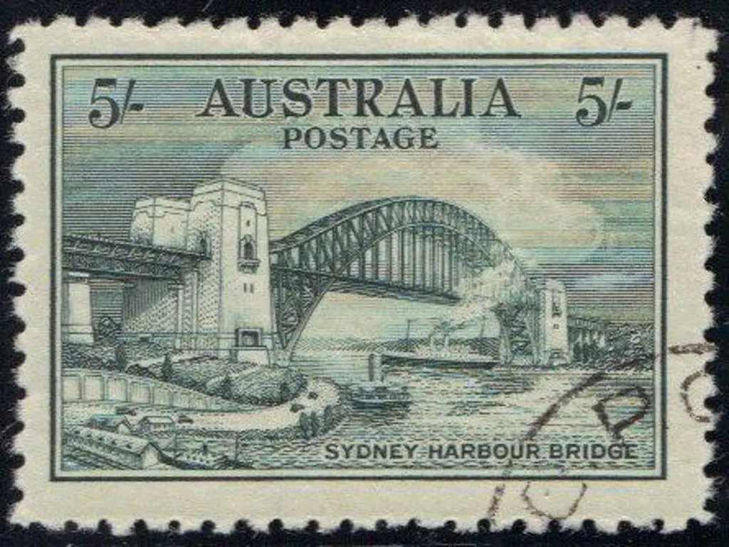 1932 5/- Sydney Harbour Bridge. CTO. SG 143 Cat. ... Image 1++