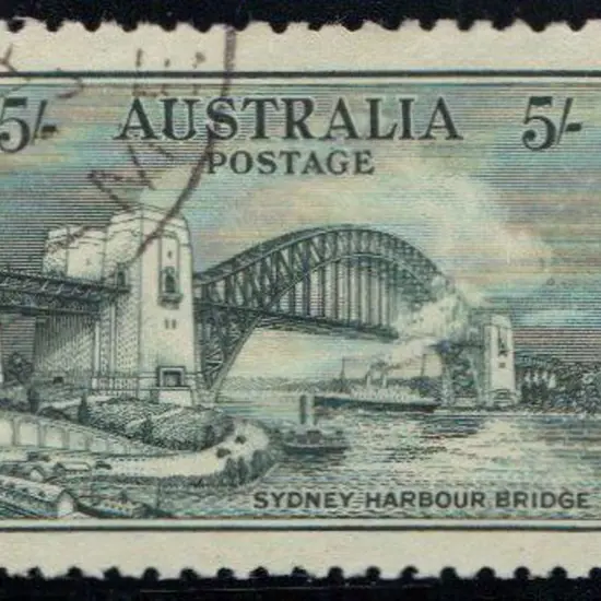 1932 5/- Sydney Harbour Bridge. CTO. SG 143 Cat ...
