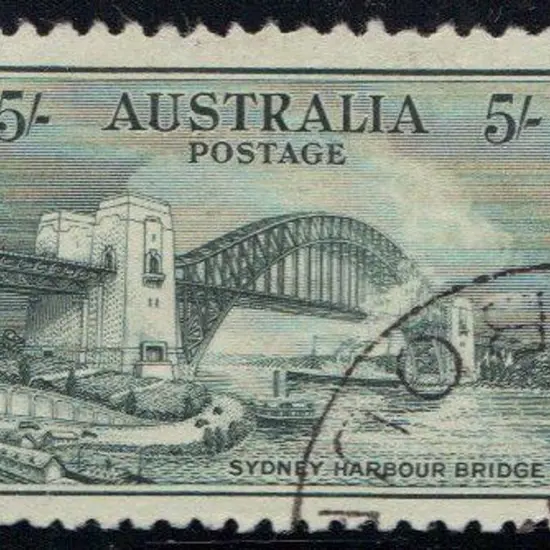 1932 5/- Sydney Harbour Bridge. CTO. SG 143 Cat. ...