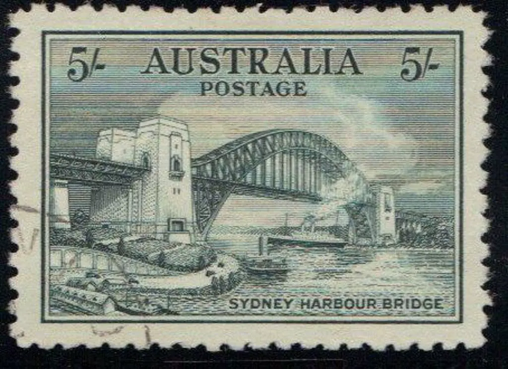 1932 5/- Sydney Harbour Bridge with variety ... Image 1++