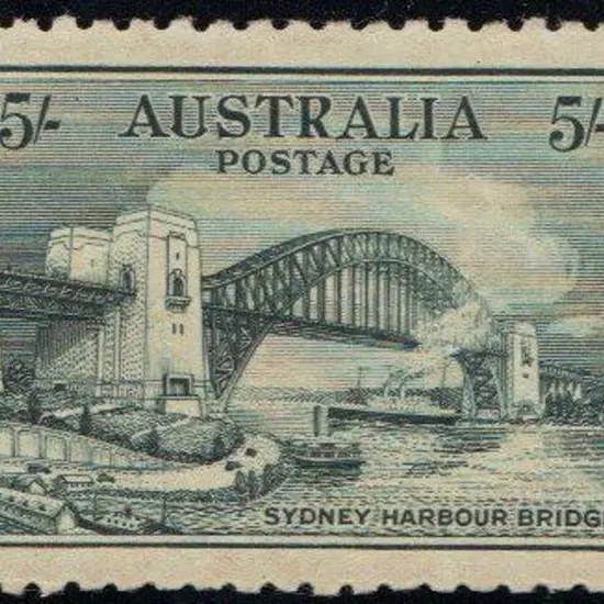 1932 5/- Sydney Harbour Bridge. MLH & well ...