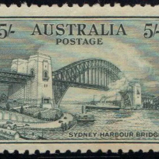 1932 5/- Sydney Harbour Bridge. MLH with small ...
