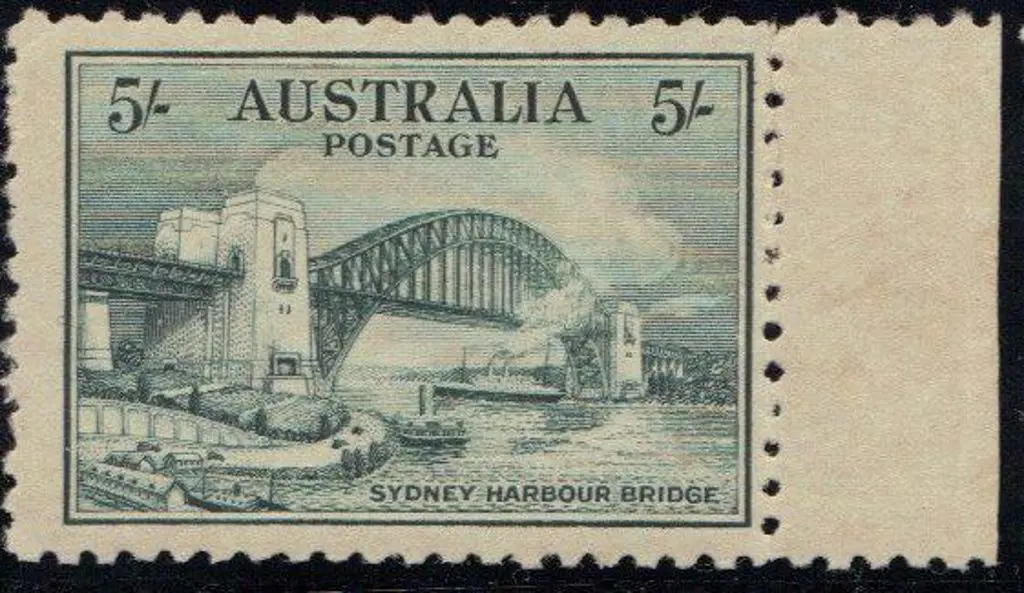 1932 5/- Sydney Harbour Bridge. MUH but overall ... Image 1++