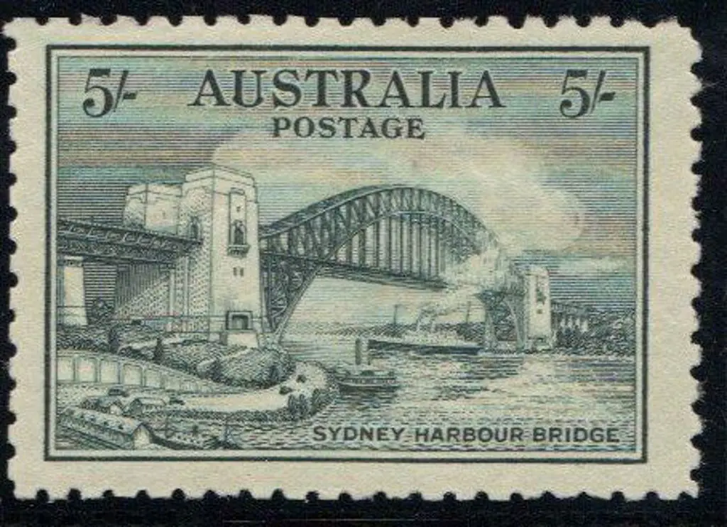 1932 5/- Sydney Harbour Bridge. Fresh MVLH & ... Image 1++