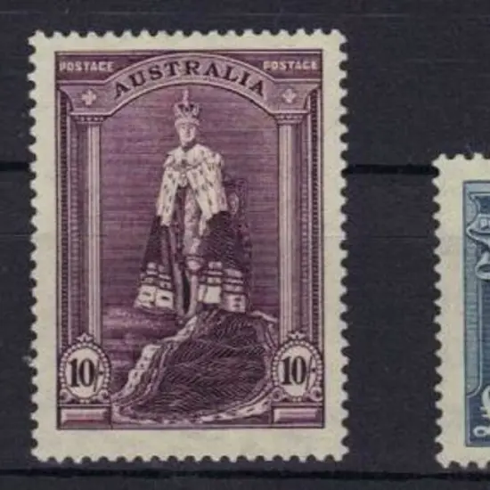 1937/49 Robes set of 3 on thin paper, the 5/- on ...
