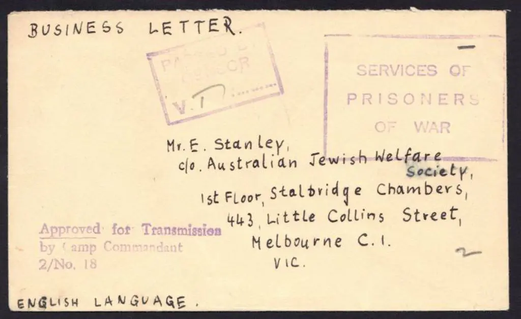 1942 hand addressed cover to Melbourne with ... Image 1++