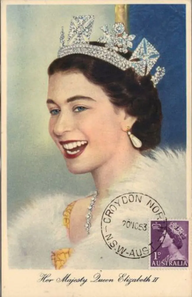 1953 1d QEII purple on Tucks colour postcard of ... Image 1++
