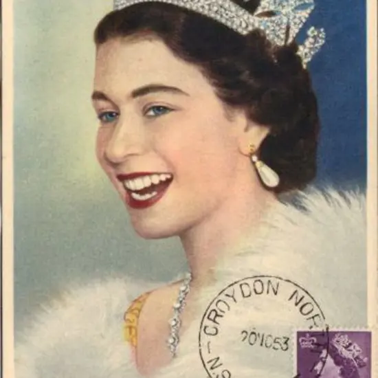 1953 1d QEII purple on Tucks colour postcard of ...