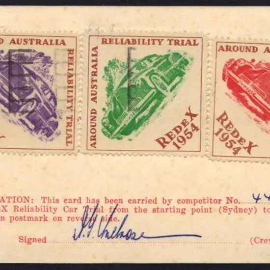 1954 (7th Aug) REDeX Around Australia Reliability ...