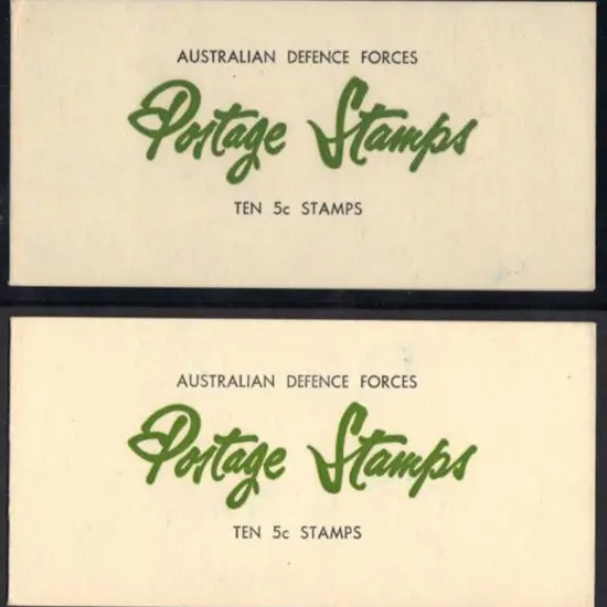 1968 50c Australia Defence Forces booklets x 2. ...