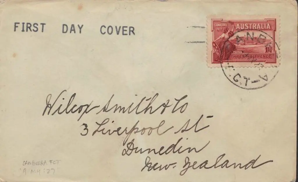 1927 (9th May) 1½d Parliament House plain FDC pmkd ... Image 1++