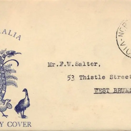 1938 (1st Dec) 5d ram on Kufner FDC. Neat typed ...