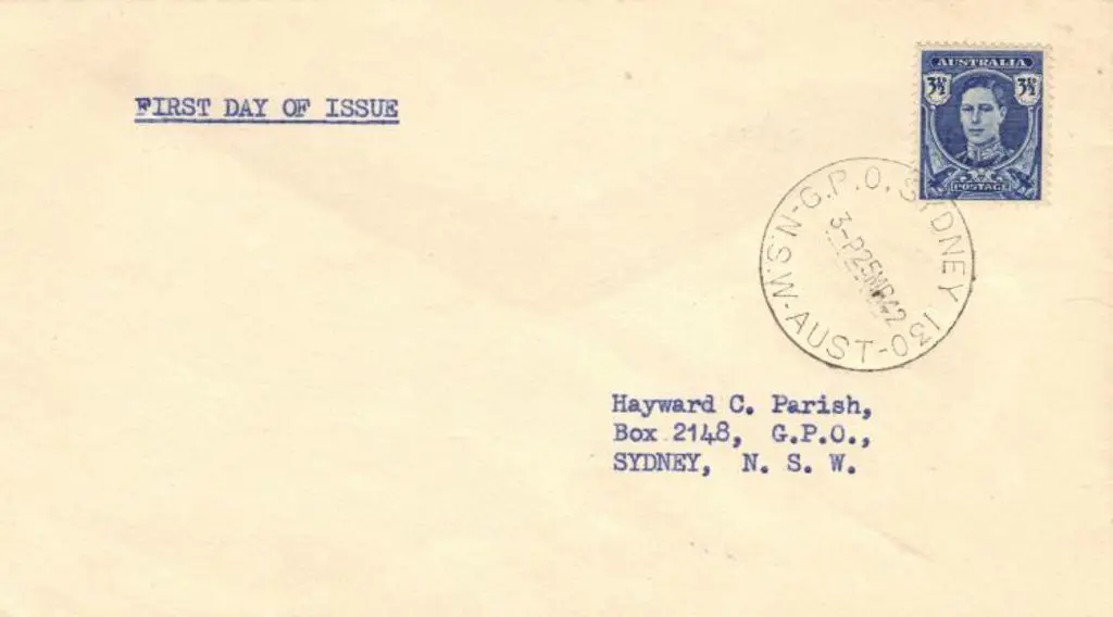 1942 (25th March) 3½d blue KGVI on plain cover ... Image 1++