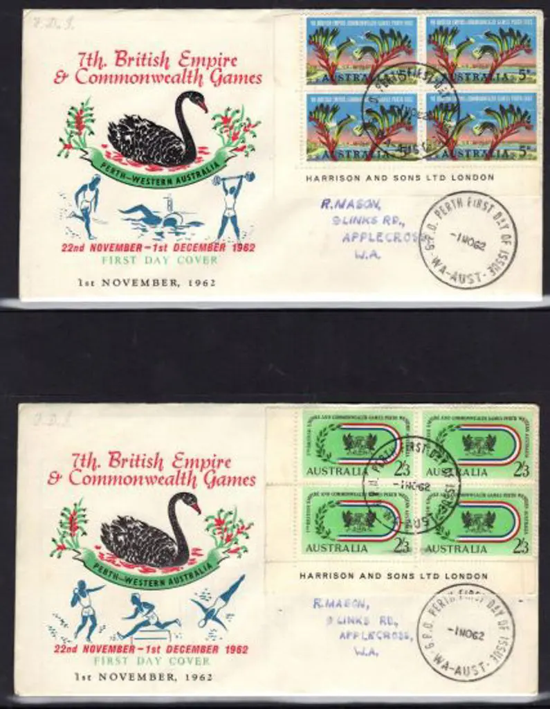 1962 (1st Nov) Commonwealth Games set of 2 in ... Image 1++