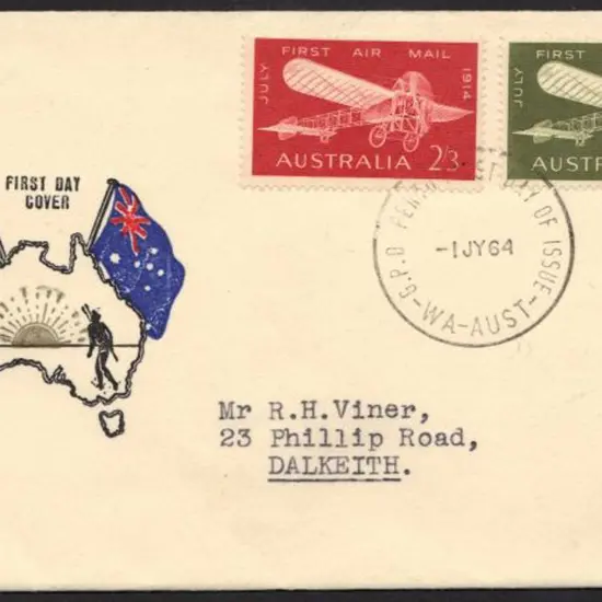 1964 (1st July) Airmail pair of Challis FDC. Neat ...
