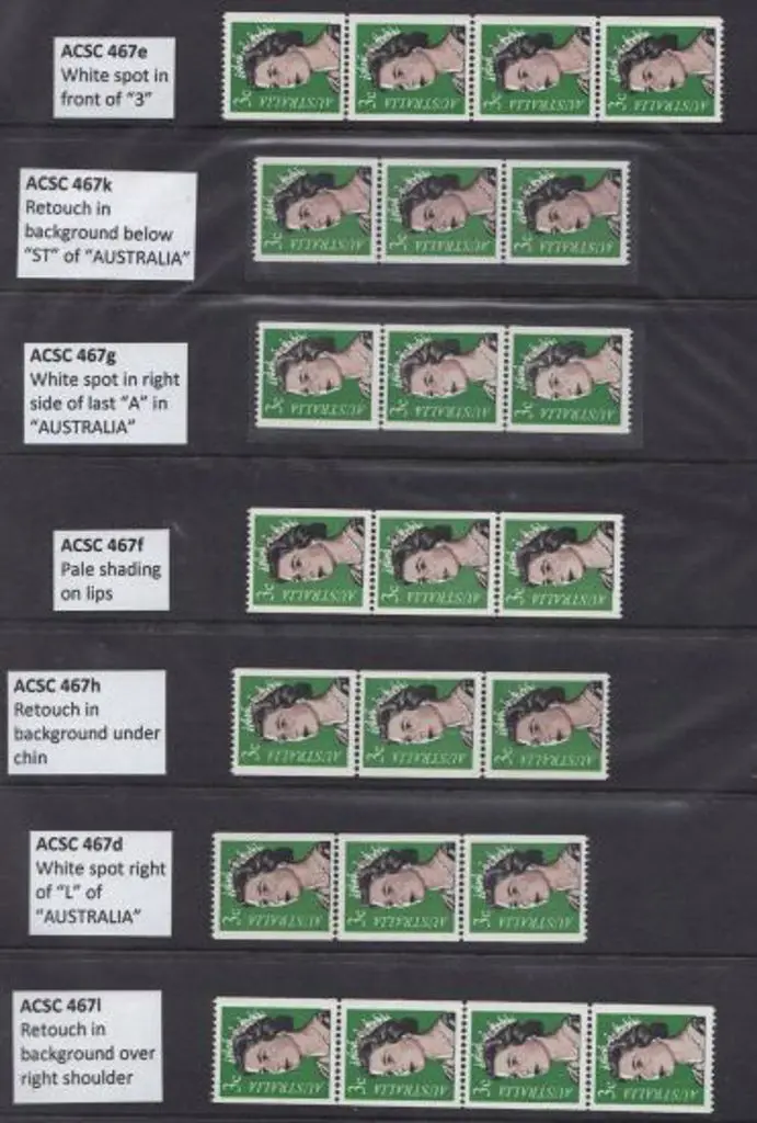 1966 3c QE II coils front & back collection of MUH ... Image 1++
