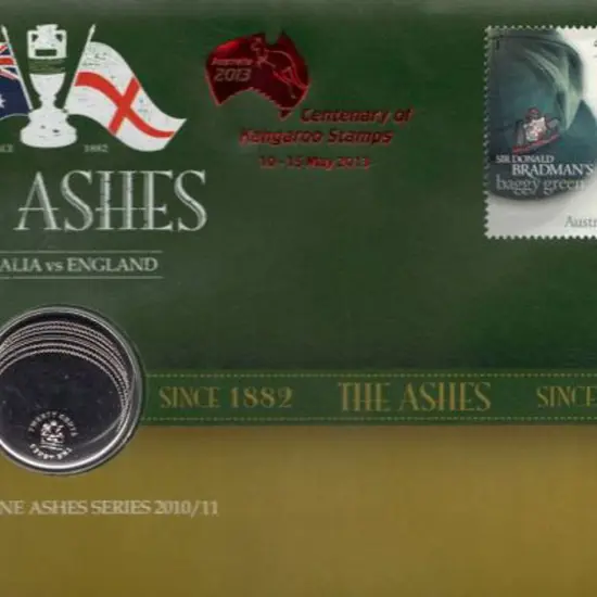 2010 (25th Nov) The Ashes Cricket medallion First ...