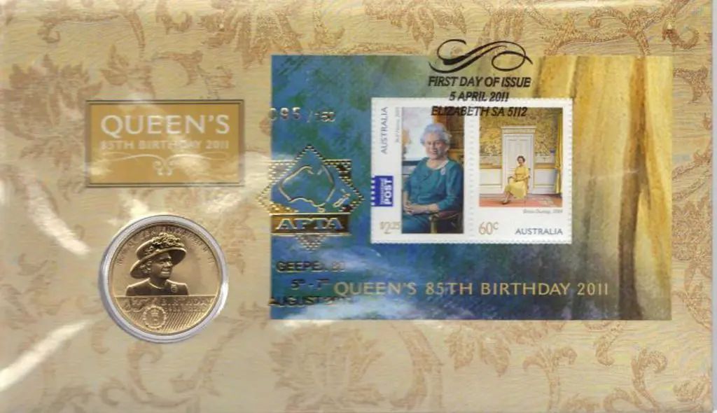 2011 (5th April) QEII 85th Birthday PNC $1 coin ... Image 1++