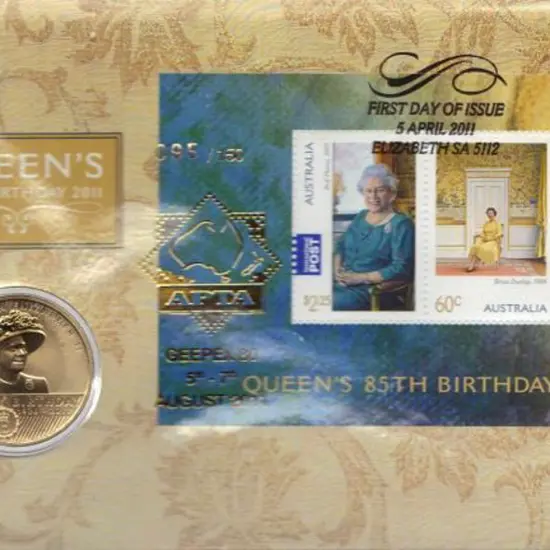 2011 (5th April) QEII 85th Birthday PNC $1 coin ...