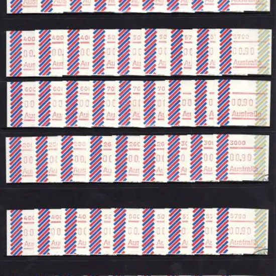 1984 Barred Edge paper 33c, 45c & 90c Postcode ...