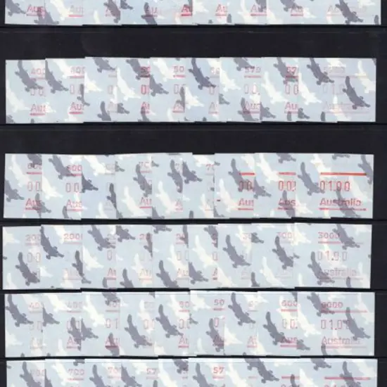 1986 & 1987 Platypus paper 36c, 50c & $1 and 37c, ...
