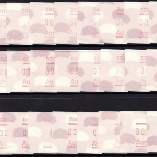 1987 Echidna paper 37c, 53c & $1 Postcode Button ...