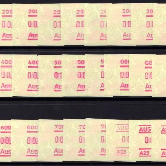 1994 Waratah paper 45c, 70c & $1.20 Postcode ...