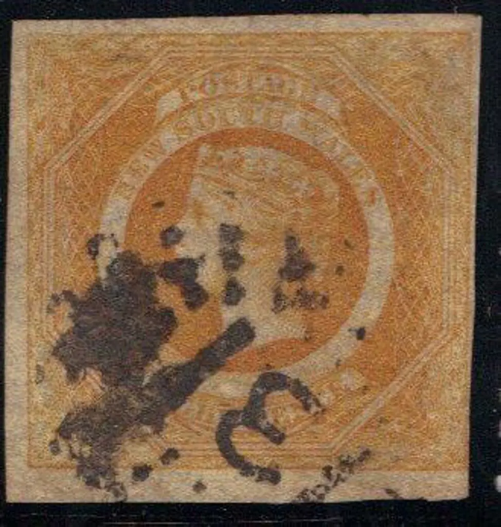 1854 8d dull yellow-orange. Good used with ... Image 1++