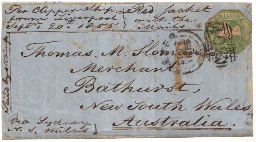 1855 (17th Sept) entire addressed to Bathurst "via ... Image 1++