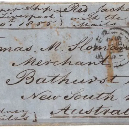 1855 (17th Sept) entire addressed to Bathurst "via ...