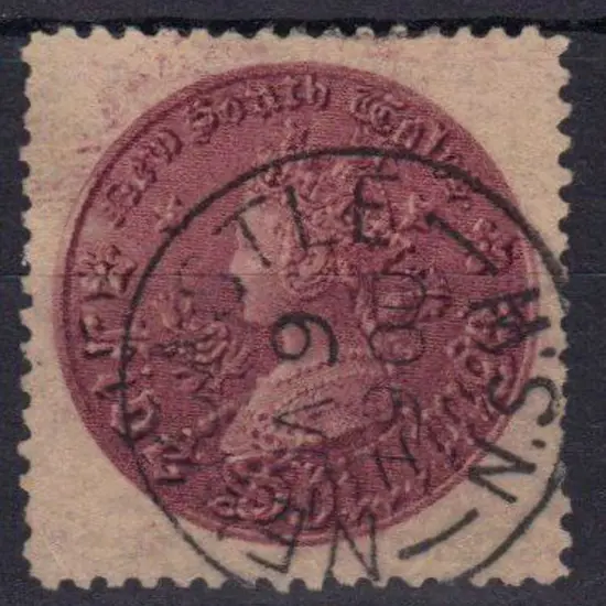 1885 5/- purple superb used with crisp central ...