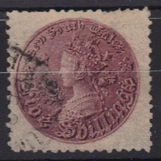 1861/88 5/- rose lilac perf. 11. F/U with odd ...