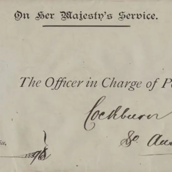 1896 (5th Nov) Postage Sydney paid cds on OHMS ...
