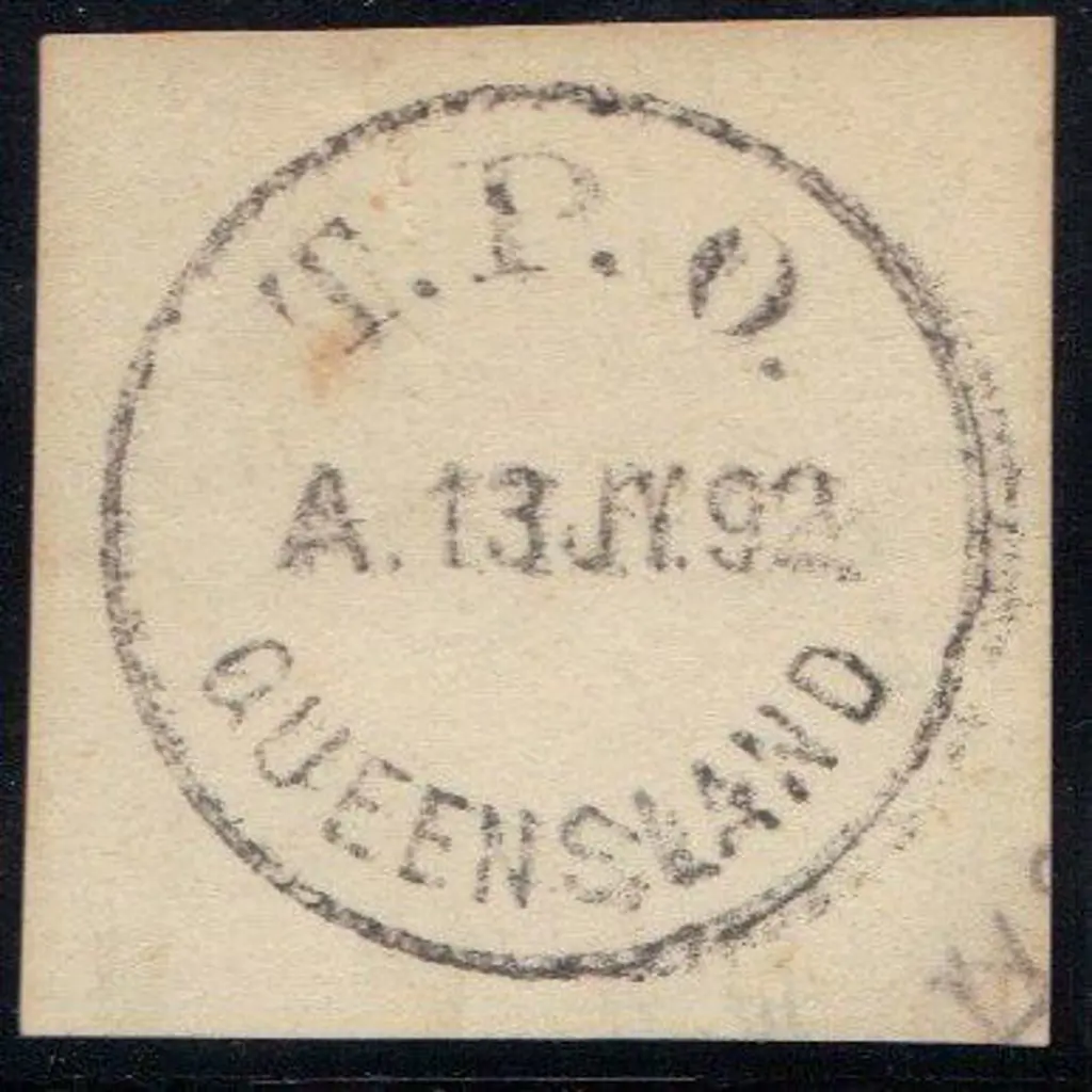1892 (13th July) T.P.O.  A 13 JY 1892 QUEENSLAND ... Image 1++