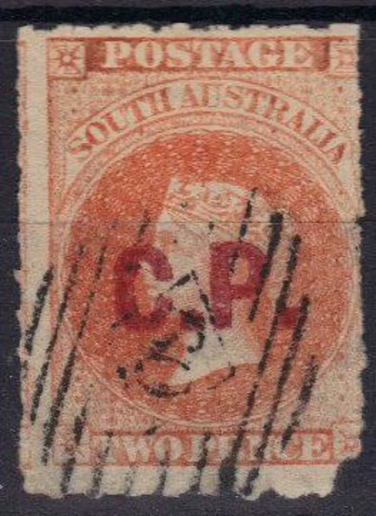 1860/69 2d pale vermilion roulette with barred ... Image 1++
