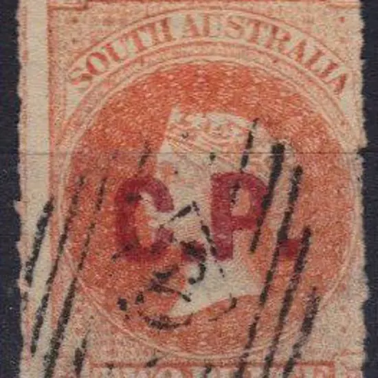 1860/69 2d pale vermilion roulette with barred ...