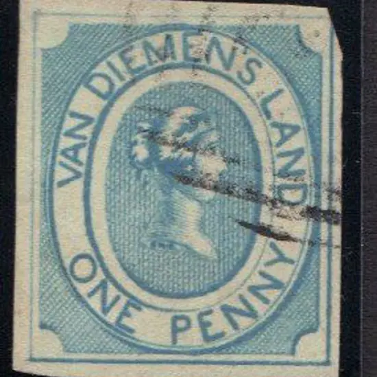 1853 1d pale blue QV fine used with light ...