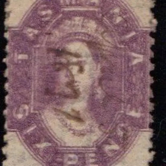 1884 6d reddish purple, rough perf. 12 with ...