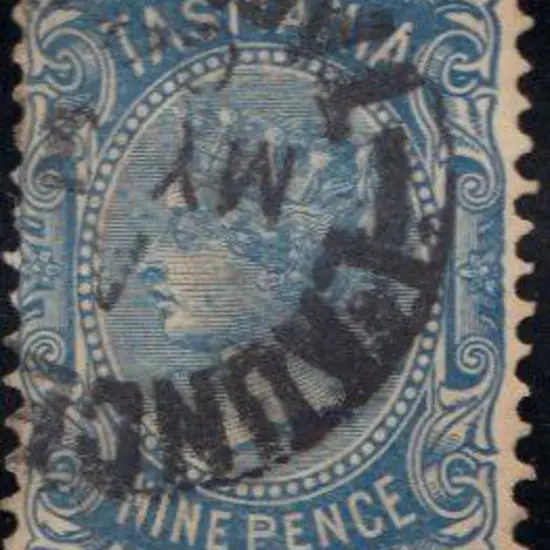 1903 9d blue sideface, V over Crown wmk sideways, ...
