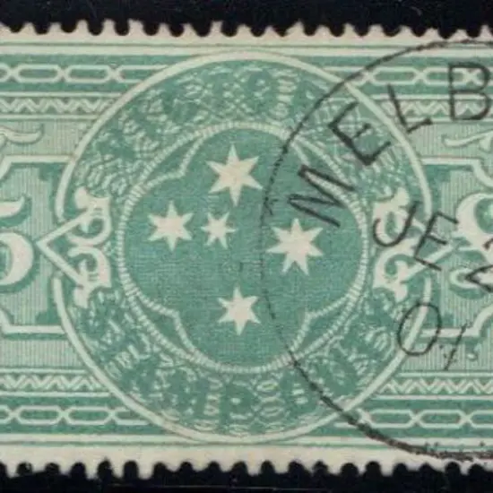 1897 £25 dull blue green fine used with crisp ...